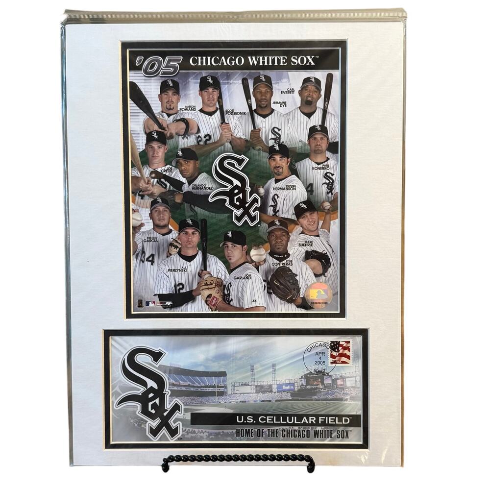 VTG USPS First Day Of Issue Stamp Photo Mat Chicago White Sox MLB Baseball 2005